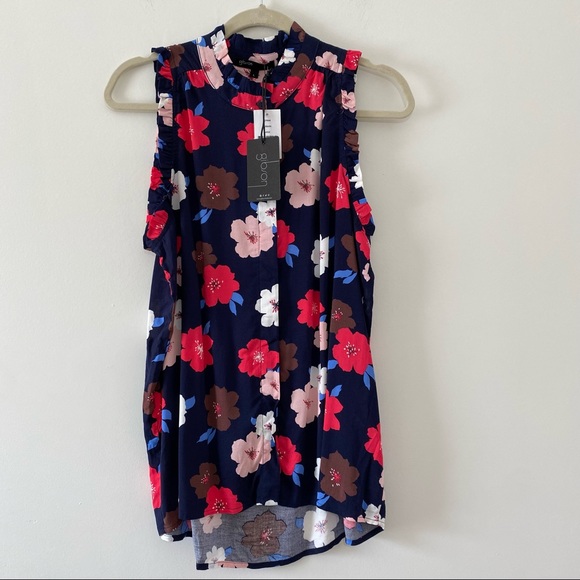 Gibson Barbara NWT Floral Sleeveless Top Large - Picture 2 of 6